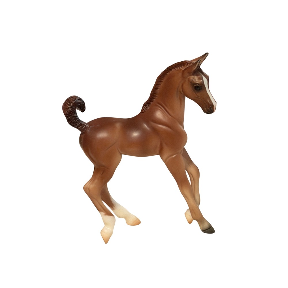 Breyer Stablemates Arabian Foal Horse Chestnut OS Brown Excellent Prancing Blaze